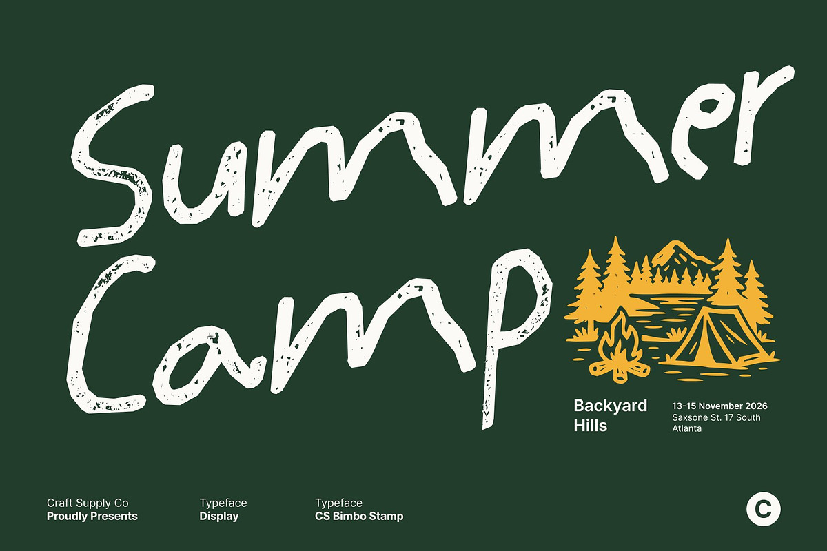 CS Bimbo Stamp, a Handwritten Font by Craft Supply Co. (Photo 5 of 8)