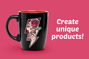 beautiful woman holding rose flower, a Person Illustration by gunaonedesign (Thumbnail 2 of 4)