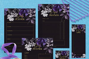 Dark Floral Printables Bundle