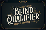 Blind Qualifier - Vintage Typeface, a Font by Almarkhatype (Thumbnail 1 of 10)
