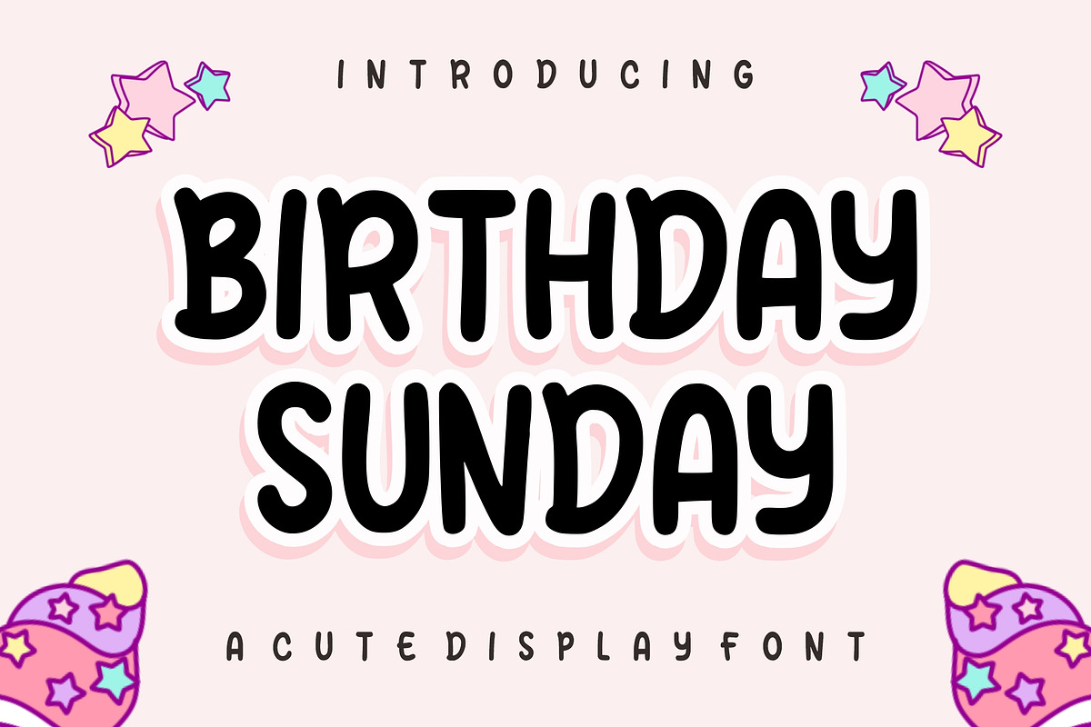 Birthday Sunday - Kids Font, a Sans Serif Font by Limited.studio (Photo 1 of 5)