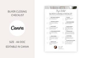 Buyer Closing Checklist Template