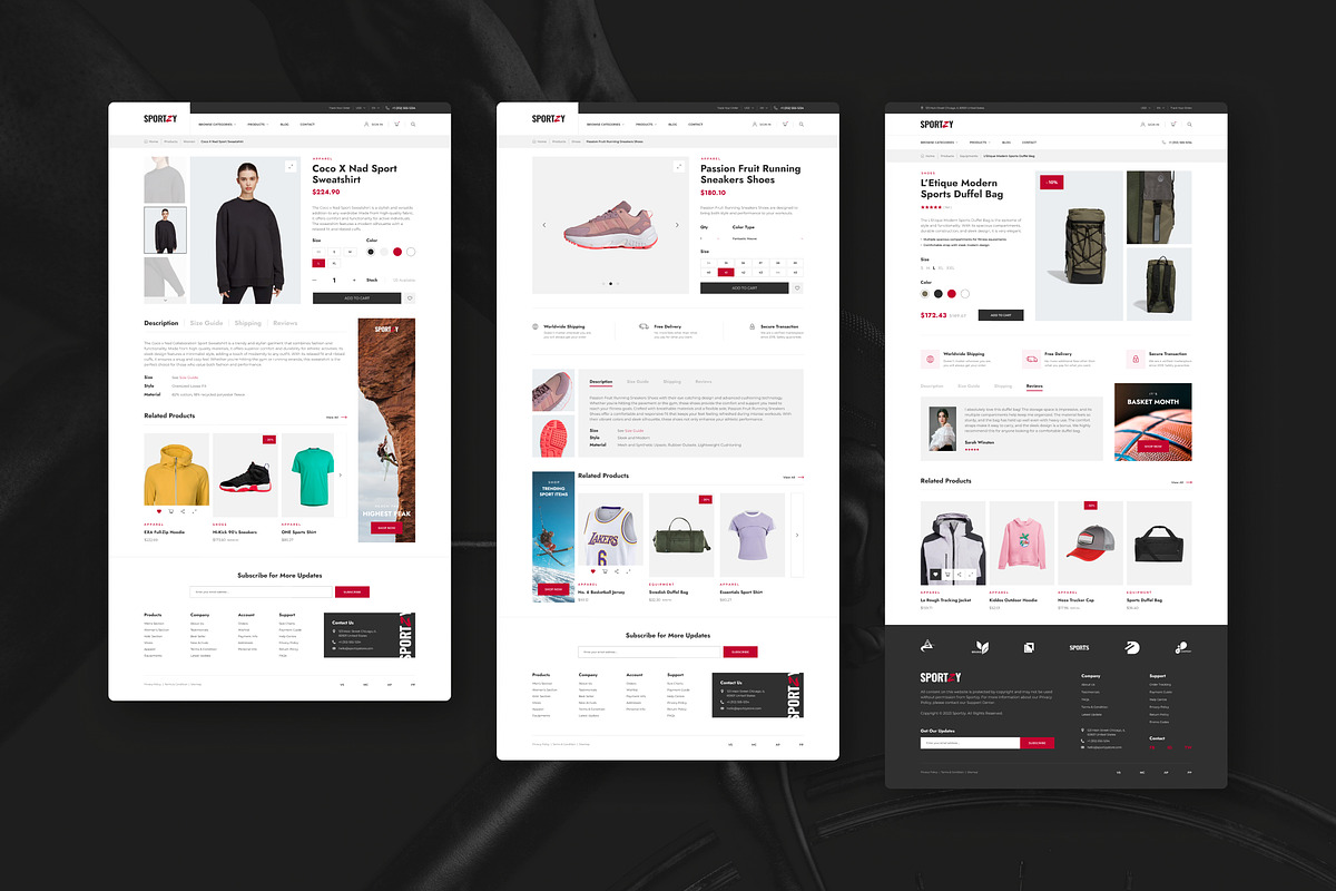 Sportswear E-Commerce Website Design, an UI Kit Template by peterdraw (Photo 8 of 9)
