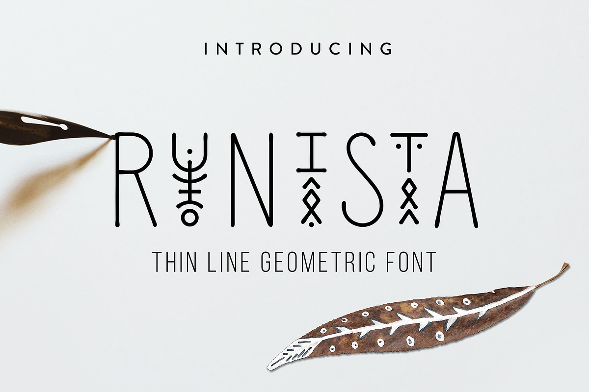 Runista - Thin Line Geometric Font