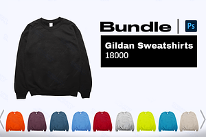 Gildan Sweatshirt Mockup Bundle