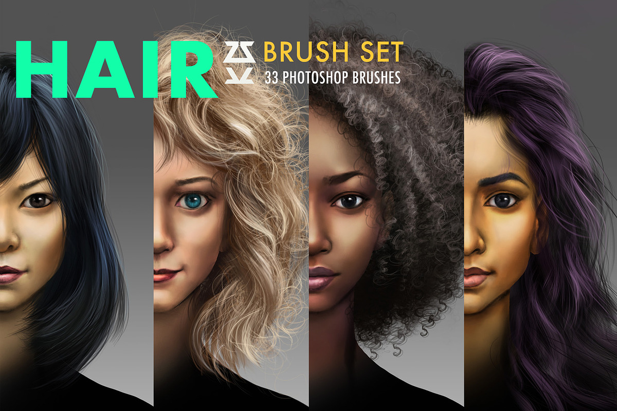 Hair Brush Set, a Brush Add-On by Zsolt Kosa Art (Photo 1 of 7)