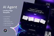 AI Agent Landing Page, a Landing Page Template by AlinaLodina (Thumbnail 1 of 5)