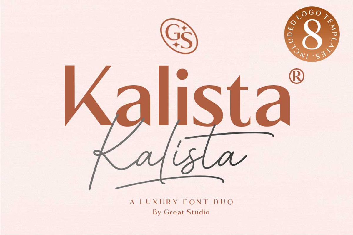 Kalista Font Duo + Logo, a Serif Font by Mulkan Nazir (Photo 1 of 18)