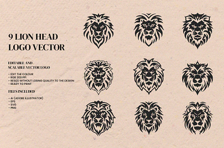 Lion Logo Bundle Vector