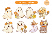 Groovy Halloween Clipart, an Illustration by TatiMockup (Thumbnail 2 of 6)