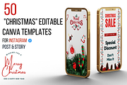 Christmas Instagram Template, a Social Media Template by Kay Designs (Thumbnail 3 of 6)