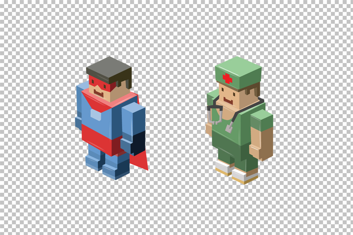 Vector isometric character, an Object Graphic by lemonoff (Photo 7 of 7)