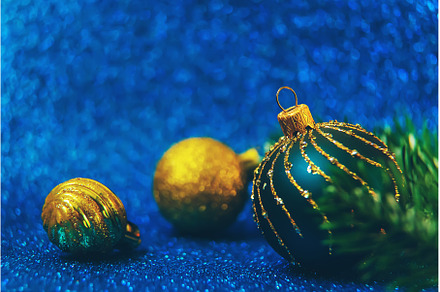 Christmas tree decorations on a, a Holiday Photo by yanadjana