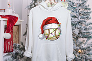 Christmas Softball Santa Hat PNG, an Illustration by designcity5 (Thumbnail 8 of 8)