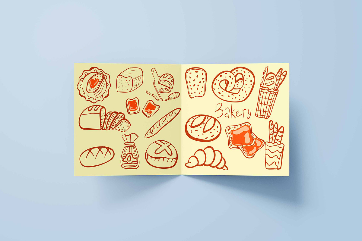 Bakery and Bread line art, a Food Illustration by Carpet Tapete Pretzel (Photo 2 of 5)