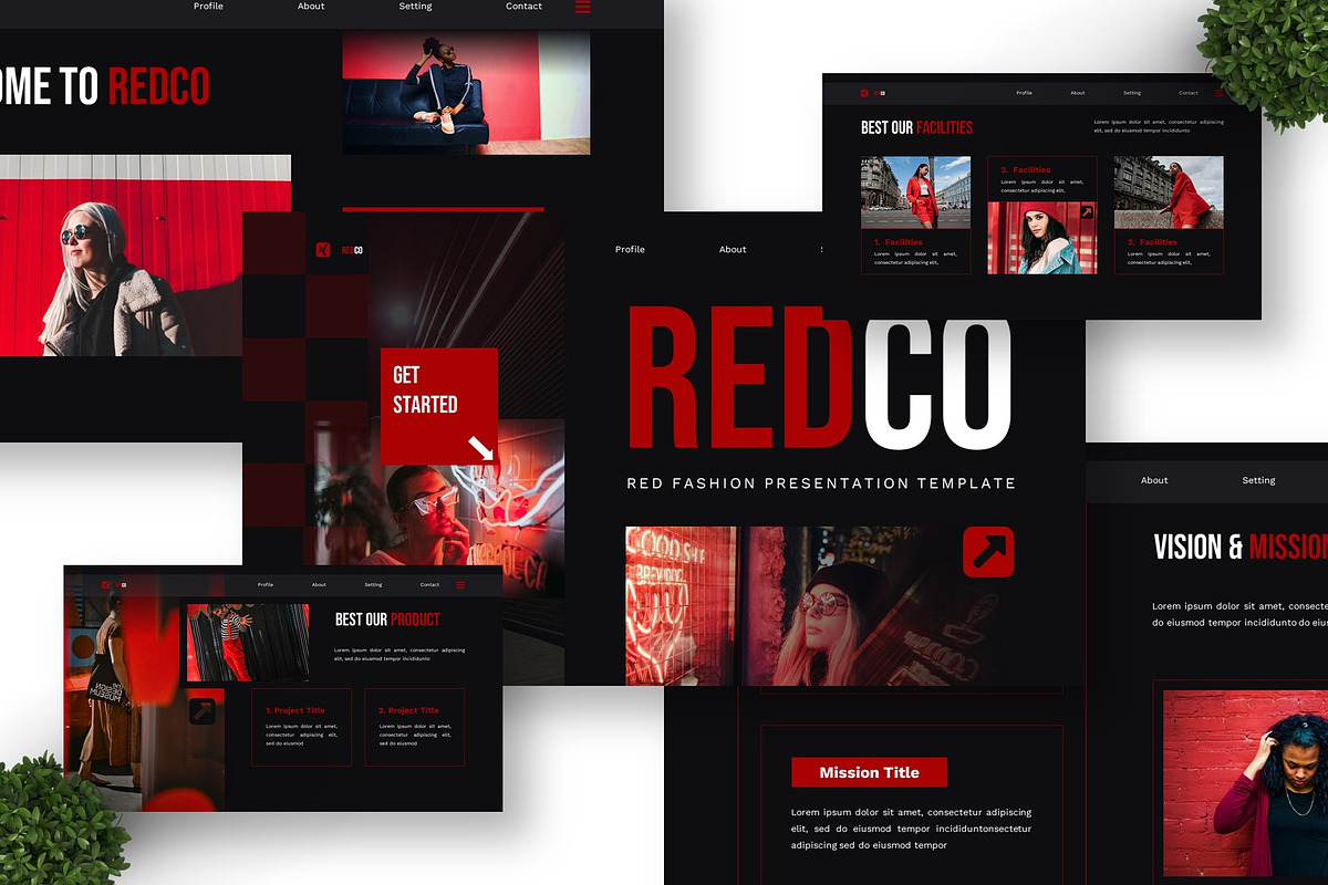 Redco - Red Fashion Powerpoint, a Presentation Template by Deepslide Studio (Photo 5 of 6)