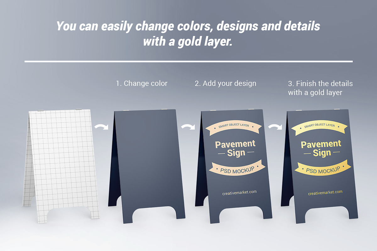 Pavement Sign Mockup, an Advertising Mockup by ShooShooShop (Photo 2 of 3)