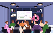 Business training scene + banner, a Person Illustration by PaperTrident (Thumbnail 2 of 3)