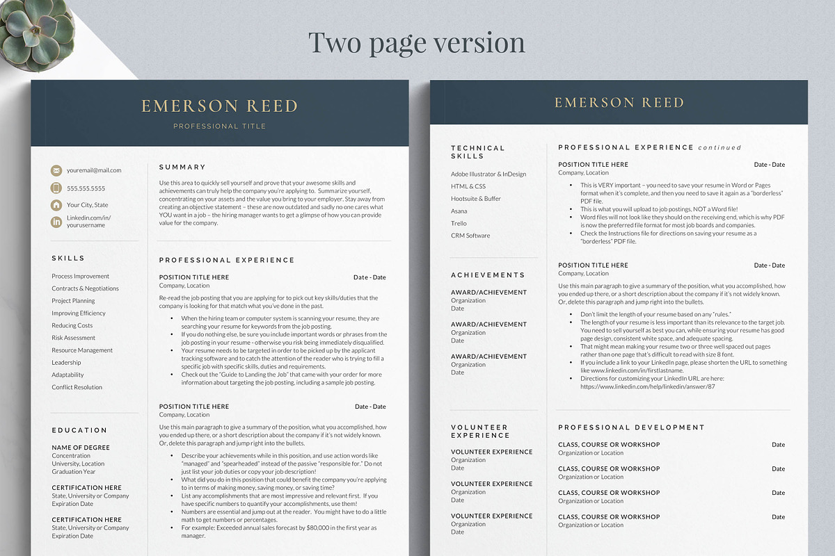 Modern Executive Resume Template, a Resume Template by Get Landed (Photo 2 of 10)