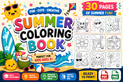 Summer Coloring Book for Kids, a Seasonal Illustration by Design Station (Thumbnail 3 of 3)