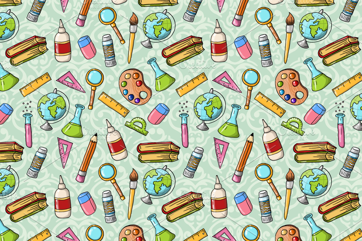 Back to school vector and pattern, an Object Graphic by Alenarozova (Photo 2 of 3)