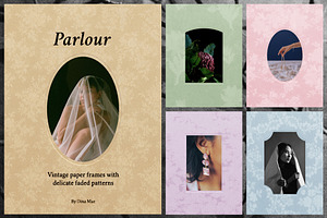 Parlour: Vintage Paper Frames, an Object Graphic by Dina Mae