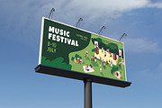 Open-air fest posters + banners set, a Background Graphic by PaperTrident (Thumbnail 7 of 9)