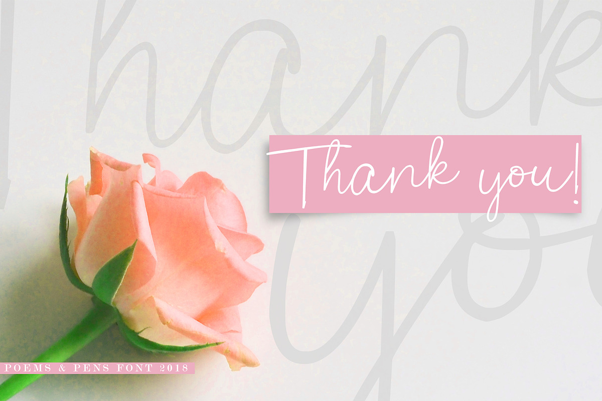 Poems & Pens Script Font, a Script Font by Ryn Pojas (Photo 9 of 9)