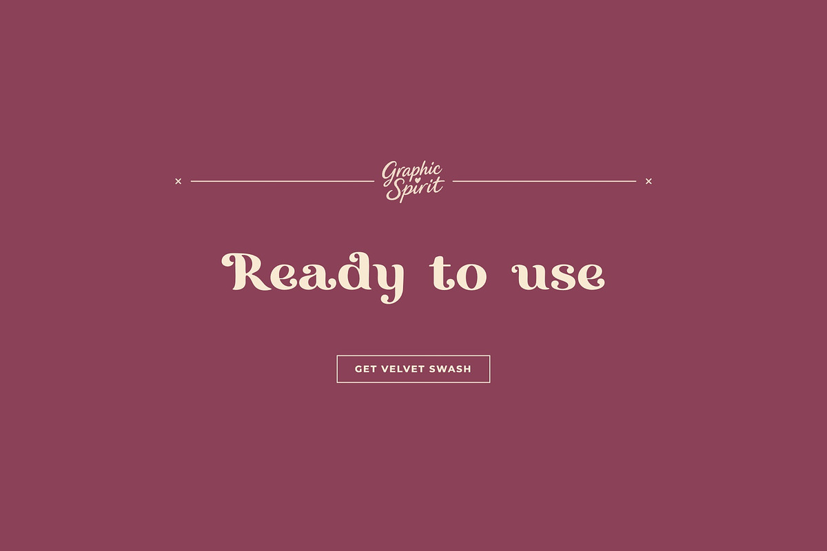 Velvet Swash Retro Swash Serif Font, a Serif Font by Graphic Spirit (Photo 8 of 8)