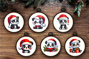 Christmas Panda. T-Shirt, PNG., an Animal Illustration by KENO Mascots (Thumbnail 5 of 8)
