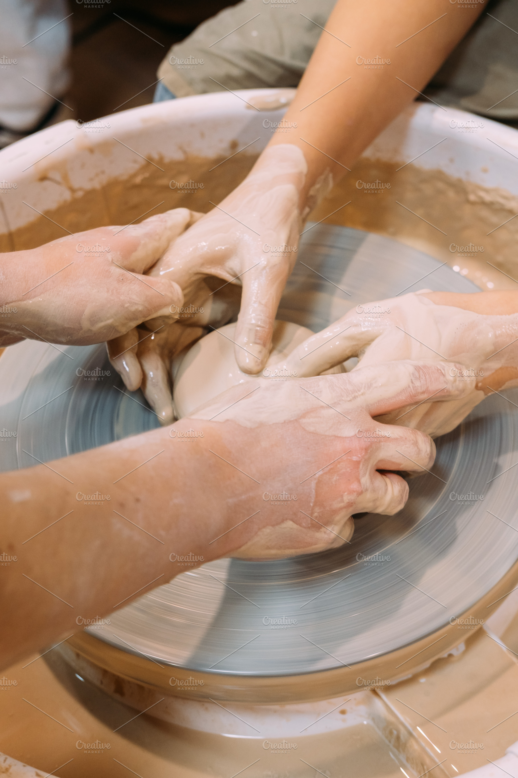 Art education creative learning hand pottery wheel, an Arts & Entertainment Photo by Photo Drive Studio