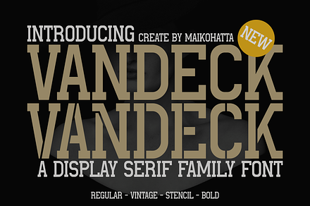 Vandeck - Display Serif Family Font, a Serif Font by MaikoHatta