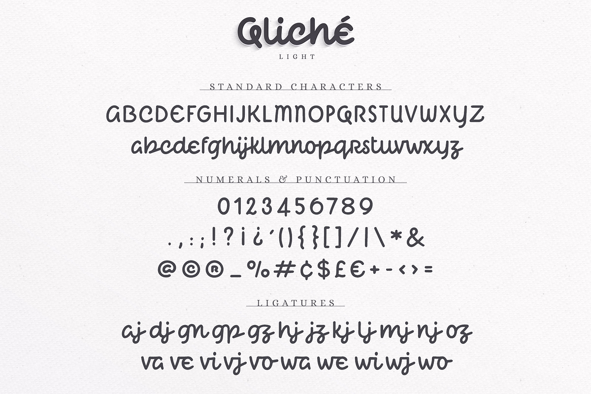 Qliché Typeface preview 8