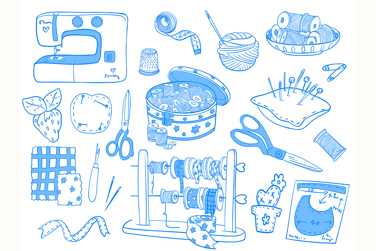 Sewing machine craft Lineart, a Work Illustration by Carpet Tapete Pretzel (Photo 2 of 6)