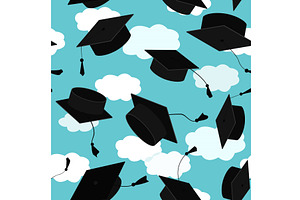 Festive seamless pattern with, an Education Illustration by Toltemara