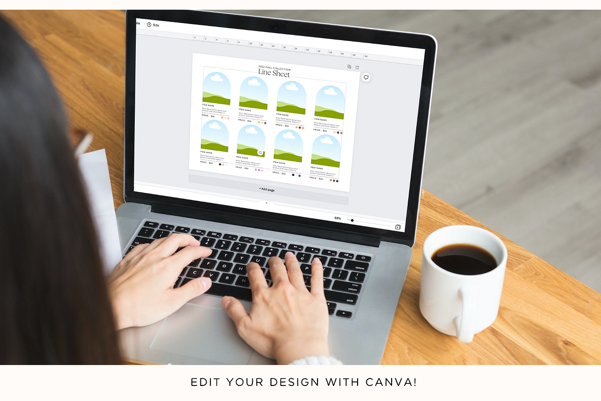 Landscape Line Sheet Canva Template, a Flyer Template by Hellohastore (Photo 7 of 8)