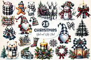 Black & White Plaid Christmas Bundle, a Work Illustration by Dream Creation (Thumbnail 1 of 5)