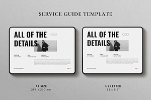 Services Guide Template Landscape