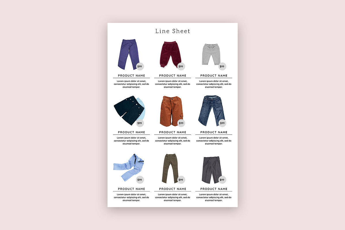 Line Sheet Template for Wholesale, a Stationery Template by Design Zone (Photo 5 of 8)