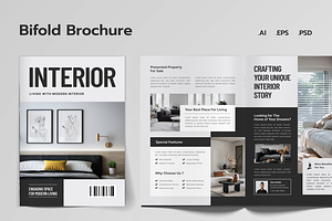 Home Interior Bifold Brochure, a Brochure Template by MMPixelCraft