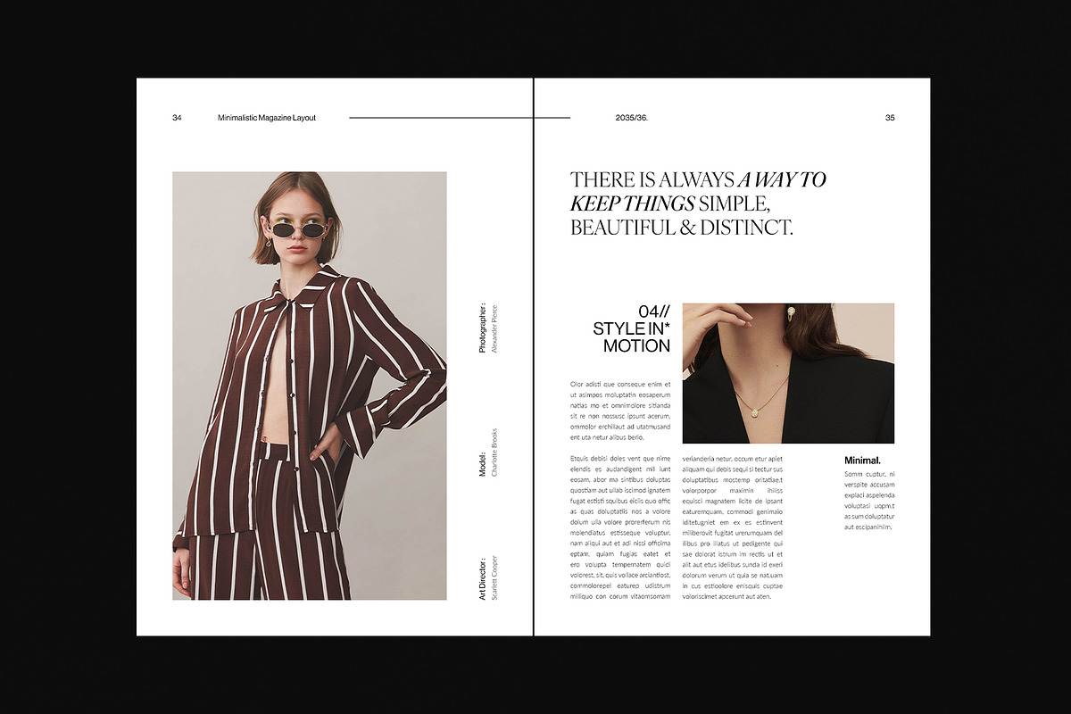 Minimalistic Magazine Template, a Magazine Template by DesignCrest (Photo 9 of 18)