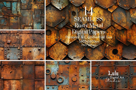 Distressed Seamless Rusty Metal-14