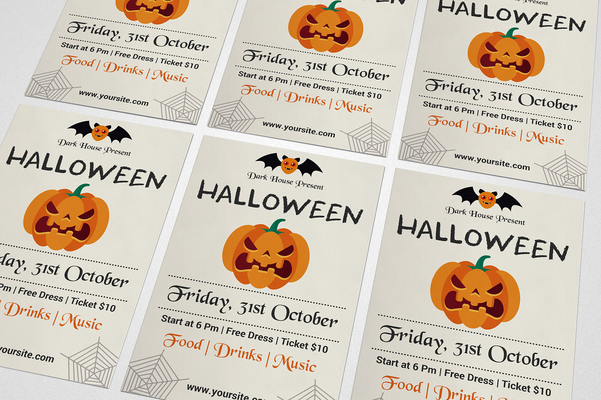 Halloween Party Flyer, a Flyer Template by DGTouch (Photo 2 of 4)