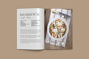Vintage Cookbook InDesign Template, a Brochure Template by Prixel Creative (Thumbnail 3 of 5)