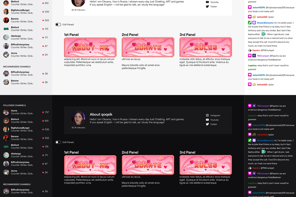74x Hearts Pixel Panels for Twitch, an Illustration by Custom Fonts & Patterns (Photo 2 of 7)