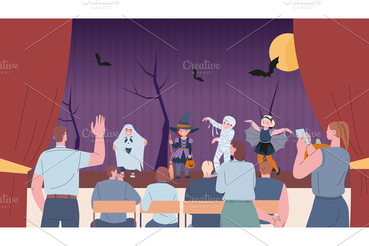 Parents support their children on, an Illustration by Valerie Bodnar