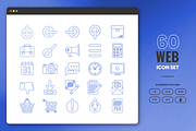 60 Web Icons Dualine, a Solid Icon by Flat Icons (Thumbnail 1 of 7)