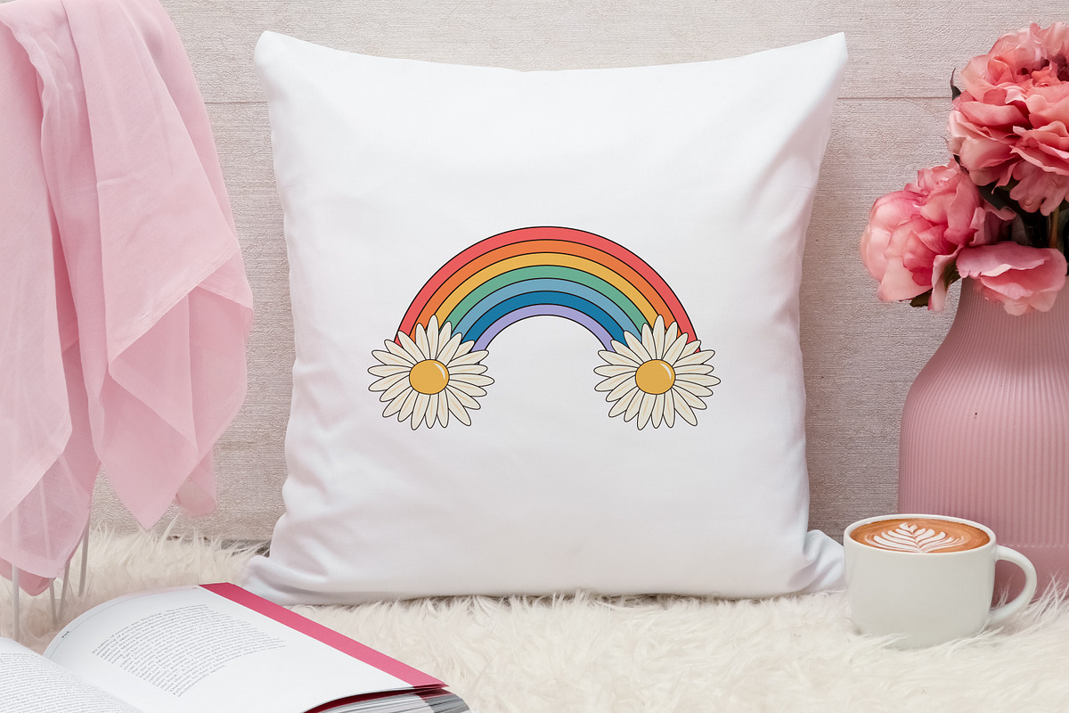 Retro groovy hippie set, a Decorative Illustration by JulyGart (Photo 5 of 6)