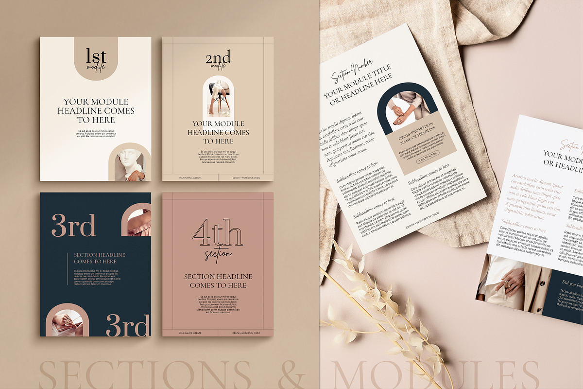 4 in 1 Course Creator Bundle CANVA, a Magazine Template by Mirazz (Photo 10 of 50)