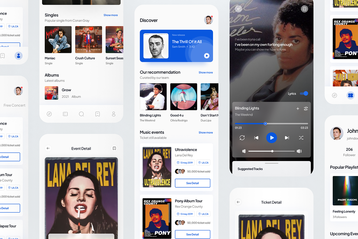 Disc - Music and Event App, an UI Kit Template by pickolabstudio (Photo 4 of 6)